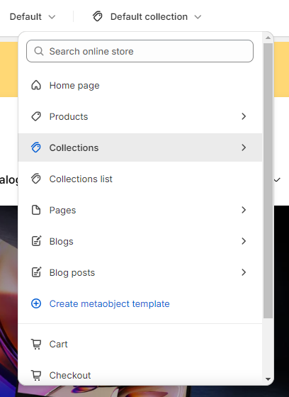access collection page